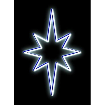 DecoLED LED svetelná hviezda na vrchol stromu 45 x 70 cm ľadovo biela