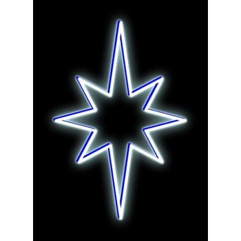 DecoLED LED svetelná hviezda na vrchol stromu 80 x 120 cm ľadovo biela