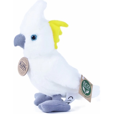Rappa Плюшена играчка Rappa Еко приятели - Папагал Какаду, бял, 18 cm (505124)