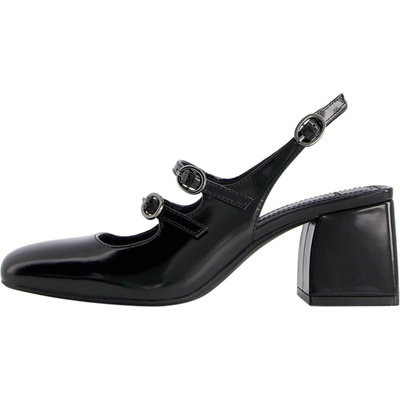 Bershka Дамски обувки на ток с отворена пета черно, размер 38