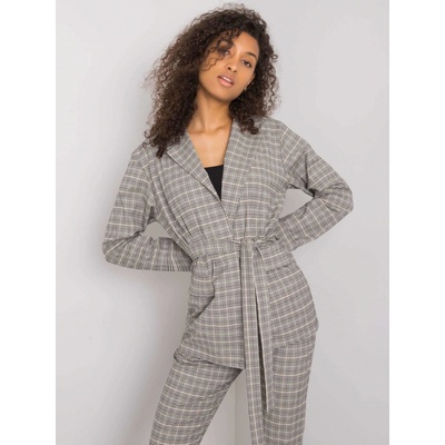 Dámské kárované sako LK-MA-507692.55-GRAY