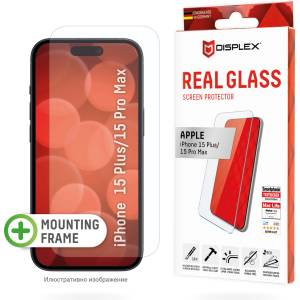 Displex Стъклен протектор за екран Displex Real Glass (2D) за iPhone 15 Plus/15 Pro Max (22437)