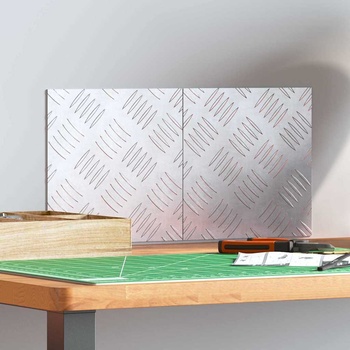 vidaXL Шахматни плочи 2 pcs Сребрист 20 x 20 cm Алуминий (4104237)