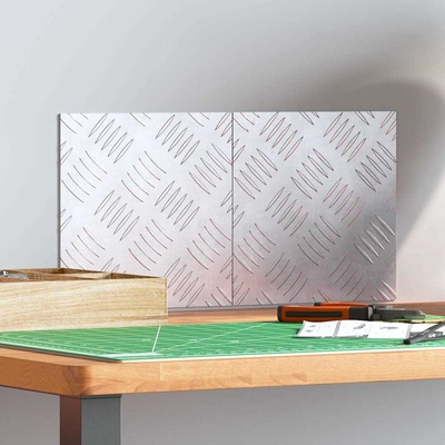 vidaXL Стъпало Квадратна 2 pcs Сребрист 20 x 20 cm Алуминий (4104237)