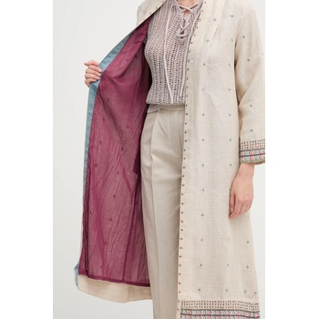 Hoss Intropia Ленена жилетка Hoss Intropia в бежово без закопчаване 5479199 (5479199)