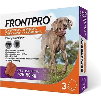 Frontpro 25 - 50 kg 136 mg 3 žvýkací tablety