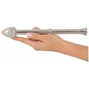 Rebellion Rebel Metal Milking Stick - Rechargeable Prostate System, Silver, 26.5cm