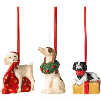 Villeroy & Boch Nostalgic Ornaments Vianočné ozdoby Psy set 3 ks