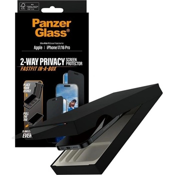Panzer Стъклен протектор PanzerGlass - Privacy, Ultra-Wide Fit, iPhone 17/16 Pro, прозрачен (5715685030529)