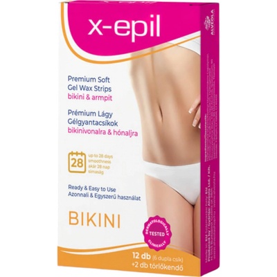 X-Epil hotové voskové pásky bikiny/podpaží 12 ks