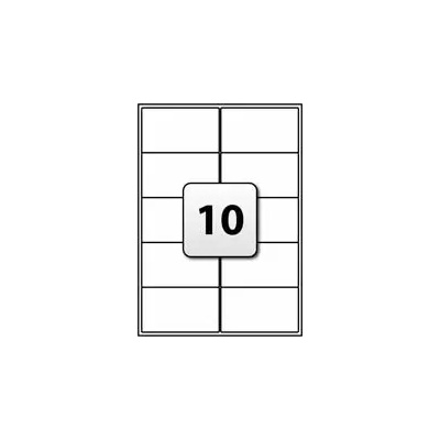 GENTLE УНИВЕРСАЛНИ ЕТИКЕТИ - 99, 1 mm x 57, 0 mm - 10 броя на лист - 100 листа - PN BR7173 - OUTLET - GENTLE (700 LABBR7173)