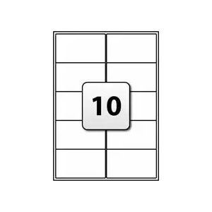 GENTLE УНИВЕРСАЛНИ ЕТИКЕТИ - 99, 1 mm x 57, 0 mm - 10 броя на лист - 100 листа - PN BR7173 - OUTLET - GENTLE (700 LABBR7173)