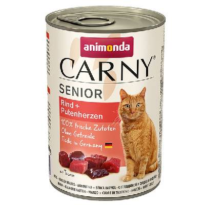 Animonda Carny Senior - Hovädzie + morčacie srdcia 400g