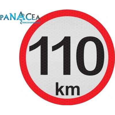 Samolepka reflexná - Obmedzená rýchlosť 110 (20cm) (C6)