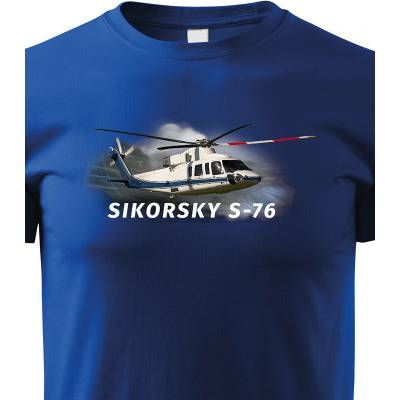 Dětské tričko Sikorsky S-76 ModráCanvas Dětské tričko Bezvatriko.cz 3241