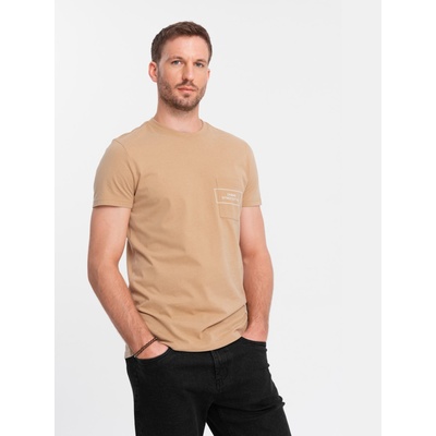 Ombre Clothing Мъжка памучна тениска с джобен печат Ombre Streetstyle Ombre Clothing Ombre Clothing | Bezhov | МЪЖЕ | S