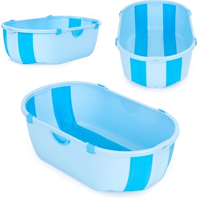 ECOTOYS Skládací vanička Pirko s pruhy modrá