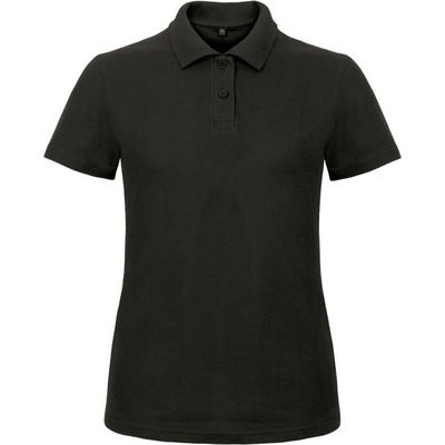 B&C Polokošile B&C ID.001 piqué krátký rukáv dámské COT 01ID1000200 Černá