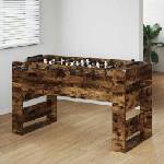 vidaXL Маса за фуутбол Пушена Дъб 146, 5 x 74 x 85 см (3378203)