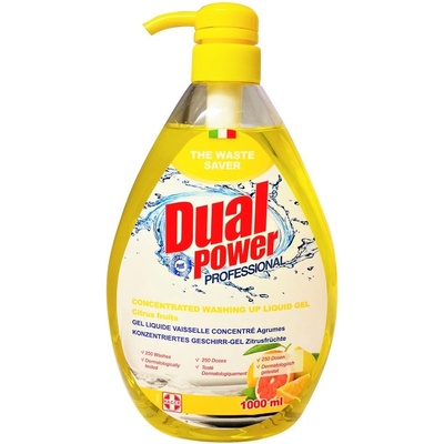 Dual Power čistiaci prostriedok na ručné umývanie riadu Citrus s pumpičkou 1 l