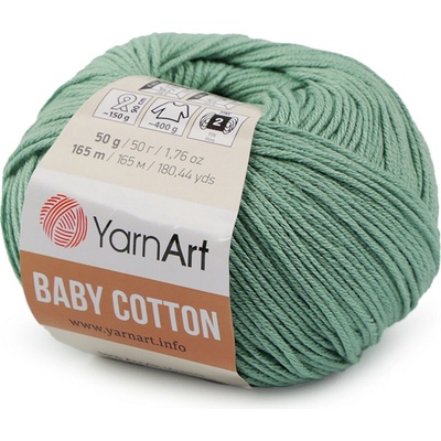 Pletací příze Baby Cotton 50 g zelenkavá 1 ks