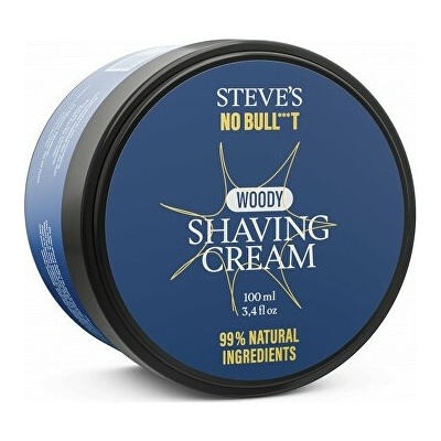 Steve´s No Bull***t Woody Shaving Cream změkčující holicí krém 100 ml