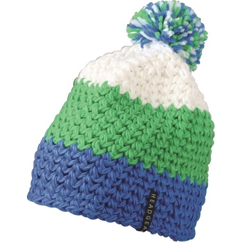 Myrtle Beach Háčkovaná zimná čiapka MB7940 Aqua limetková biela
