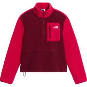 The North Face Дамски поларен пуловер The North Face Women's Yumiori 1/4 Zip Fleece jumper - Burgundy Crush / Lali Guran - размер XL (105-7922-0215)
