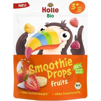 HOLLE Bio Cukríky ovocné Smoothies drops s kokosovým mliekom 15 g