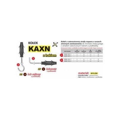 Uncanny Brand Expansion bolt kaxn 6 straight hook 3.5/p