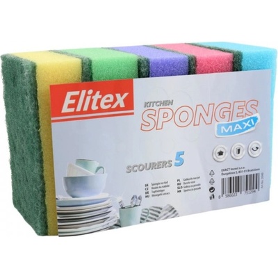 Elitex Maxi špongia na riad 5 ks