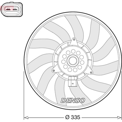 Ventilátor chladenia motora DENSO DER02008
