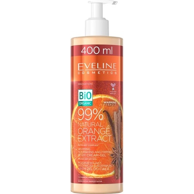 Eveline Cosmetics Bio Organic Natural Orange Extract подхранващ и стягащ крем за тяло със загряващ ефект 400ml