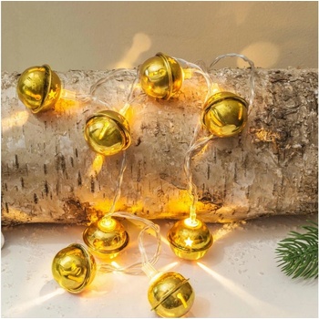 Solight 1V272 LED vianočná reťaz 10x LED rolnička teplá biela 1,8 m