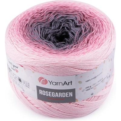 Bavlněná pletací příze Rosegarden 250 g Varianta: 14 (313) růžová střední šedá, Balení: 1 ks