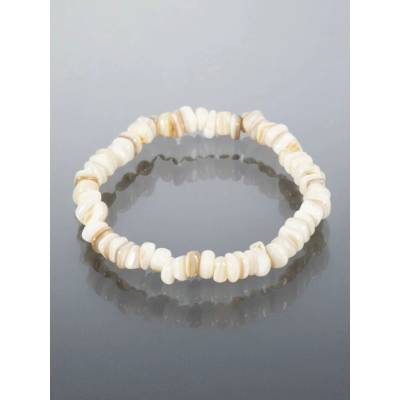 Prosperk náramek ze sekaného růžového opálu bílá S4564