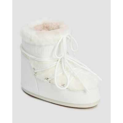 Moon Boot Icon Low Faux Fur snehule biele