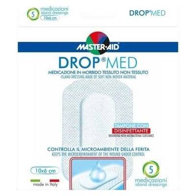 Master Aid Náplast antiseptická DROP MED, 10 x 6 cm/5ks s polštářkem