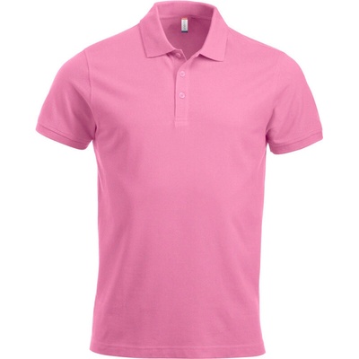Clique polokošile Classic Lincoln S/S těžká bavlna krátký rukáv pánská COT67824420800-bright pink