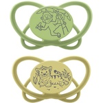 NIP Силиконови залъгалки NIP My Butterfly Green - Маймуна и тигър, 0-6 м, 2 броя (44000821316188) - baby