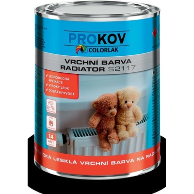 Colorlak Radiátor S 2117 Syntetická vrchná farba na radiátory, 1000 biela lesklá 0,6l, 0,6l