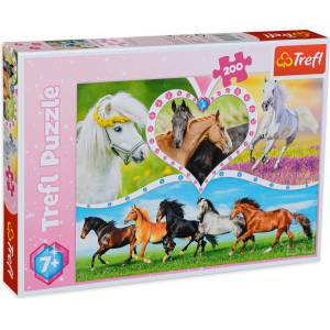 Trefl Пъзел Trefl от 200 части - Красиви Коне (13248) - baby