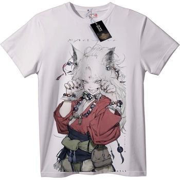 NOONEBRAND Тениска Anime Fox Spirit - S, Black