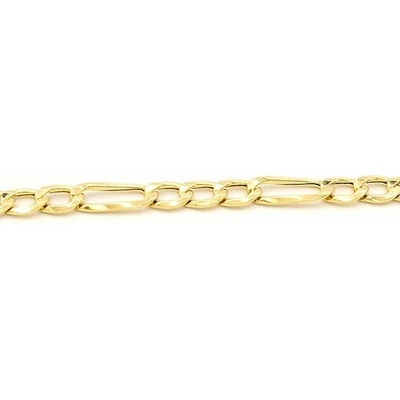 B&B Goldinvestic zlatý náramek Figaro hrubý 3,57g N6285-585/1000
