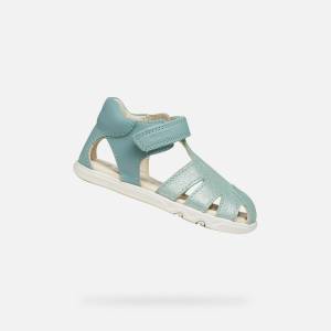 Geox Тюркоазни детски босоноги сандали Geox Sandal Steppieup G Geox | Sin | Момичешки | 20
