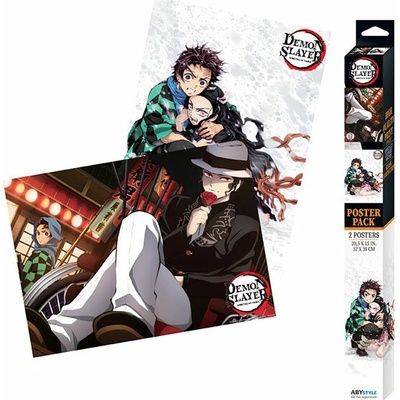 ABYstyle Sada plagátov Demon Slayer - Muzan, Tanjiro & Nezuko