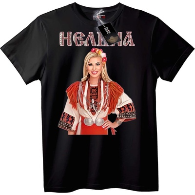 NOONEBRAND Тениска НЕЛИНА Фолк - L, White