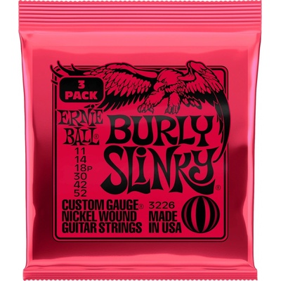 Ernie Ball Nickel Wound Strings Burly Slinky 3 Pack