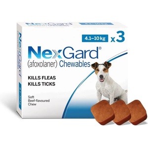 Merial NexGard Нексгард защита от бълхи и кърлежи за кучета от 4 до 10кг. 3бр. таблетки