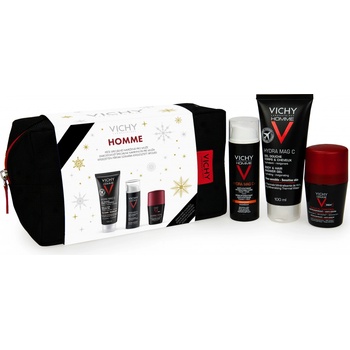 Vichy Homme Xmas 2022 hydratačný krém 50 ml + sprchový gél 100 ml + roll-on antiperspirant 50 ml darčeková sada
